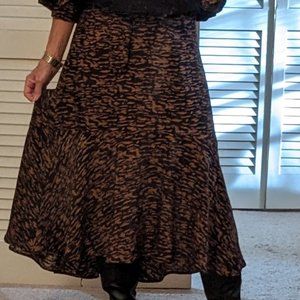 long flowy midi skirt